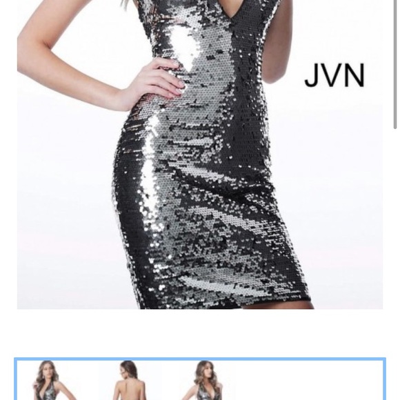 JVN by Jovani Gold Sequin Formal Dress - Picture 7 of 7